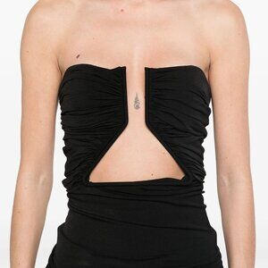 Rick Owens Black Ruched Camisole